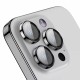 Rixus Metal Shield Camera Tempered Glass For iPhone 14 Pro, 14 Pro Max Space Black