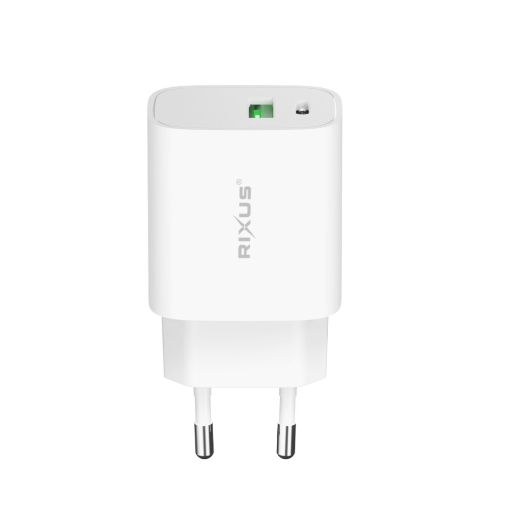 Rixus RX90L 20W Adapter With Type C To Lightning Cable