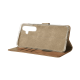 Rixus Bookcase For Samsung Galaxy A15 5G A156B Light Brown