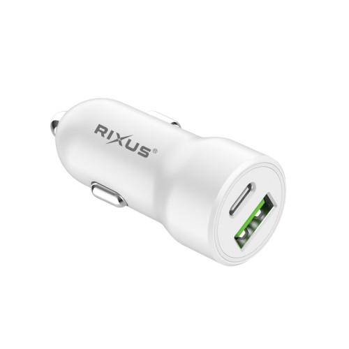Rixus RXCC16 Super Fast Car Adapter Dual-Port (PD+QC 3.0) 38W