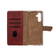 Rixus Bookcase For Samsung Galaxy A35 A356B Dark Red